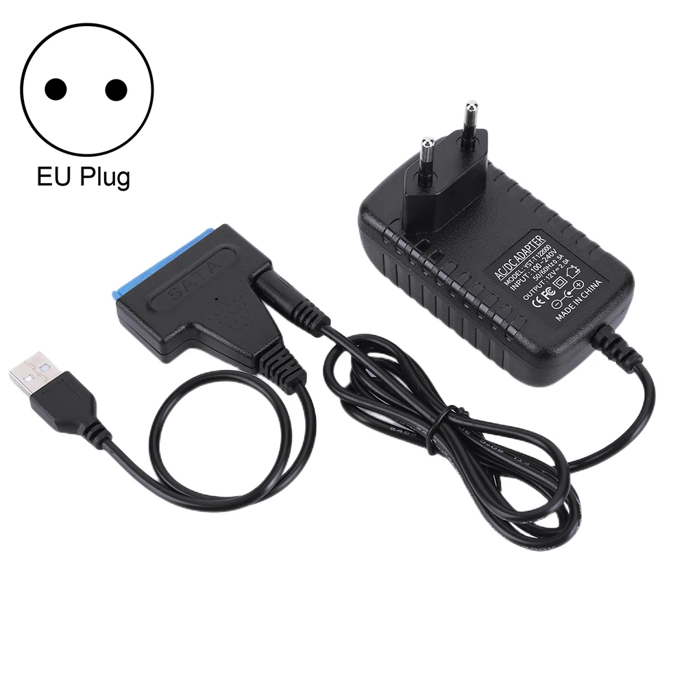USB 2.0 SATA Pārveidotājs Kabelis Plug and Play 22pin Ārējo Cieto Disku Adaptera Kabelis 6 gb / s par 2,5 Collu HDD, SSD3
