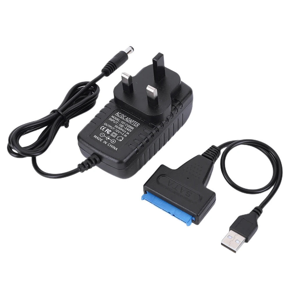 USB 2.0 SATA Pārveidotājs Kabelis Plug and Play 22pin Ārējo Cieto Disku Adaptera Kabelis 6 gb / s par 2,5 Collu HDD, SSD5