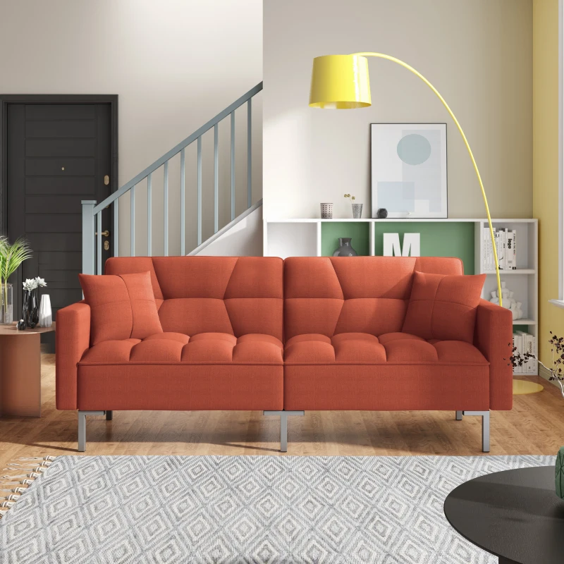 Veļa Futon Mīkstās Dīvāns Modernā Kabrioletā Locīšanas Futon Sofa Gulta Kompakts Dzīves Telpu, Dzīvokļu, Kopmītnes0
