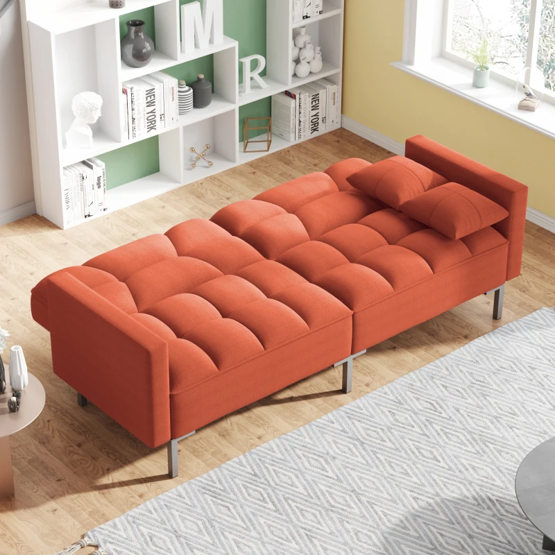 Veļa Futon Mīkstās Dīvāns Modernā Kabrioletā Locīšanas Futon Sofa Gulta Kompakts Dzīves Telpu, Dzīvokļu, Kopmītnes1