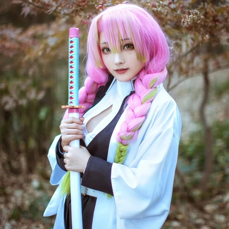 Vēža Mitsuri Kostīmu Anime Demon Slayer Kimetsu Nav Yaiba Cosplay Kimono Vienotu Halloween Kostīmi Apģērbi2