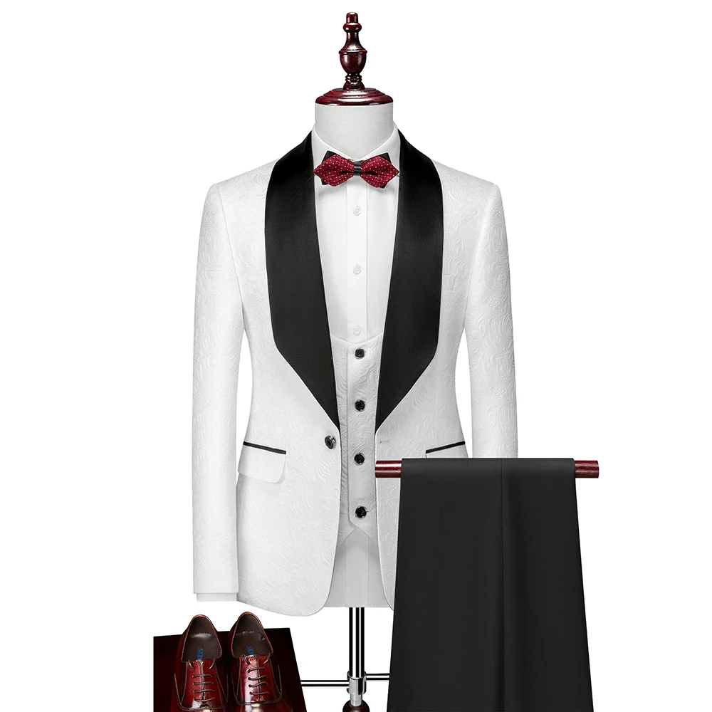Vīriešu Zīmola Uzvalks, Žakete 3-gabals Elegants Modes Kleita, Uzvalks Līgavainim Kāzu Vakara Kleita, Uzvalks Vīriešu Uzvalks (žakete+veste+bikses)0