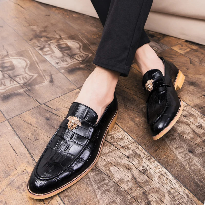 itāļu kurpes gadījuma zīmoli paslīdēt uz oficiālu luksusa kurpes, kleitu vīriešu mokasīni mokasīni patiesu braukšanas ādas apavi, liela izmēra4