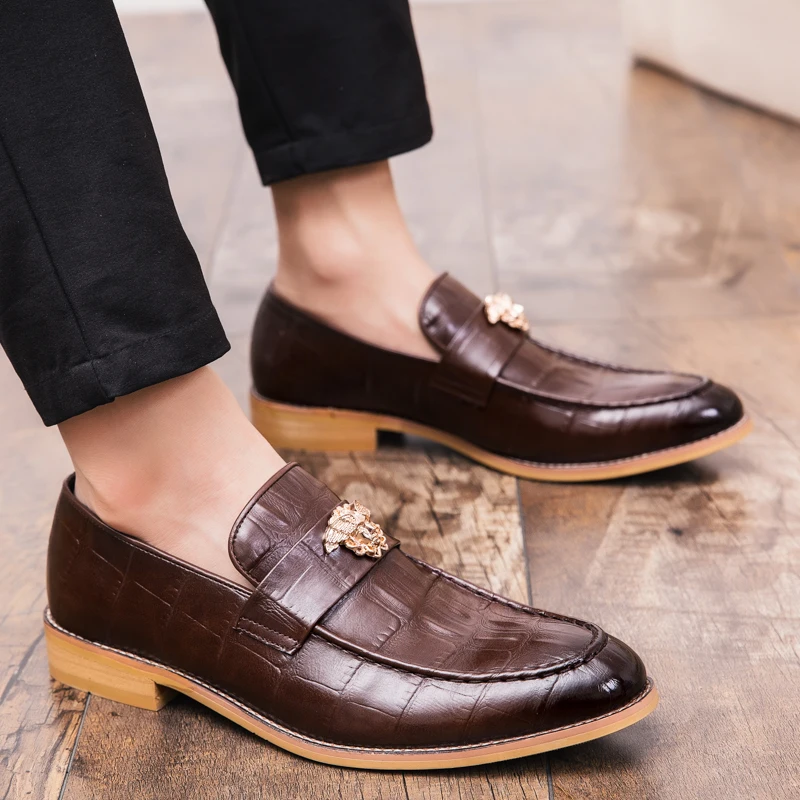 itāļu kurpes gadījuma zīmoli paslīdēt uz oficiālu luksusa kurpes, kleitu vīriešu mokasīni mokasīni patiesu braukšanas ādas apavi, liela izmēra5