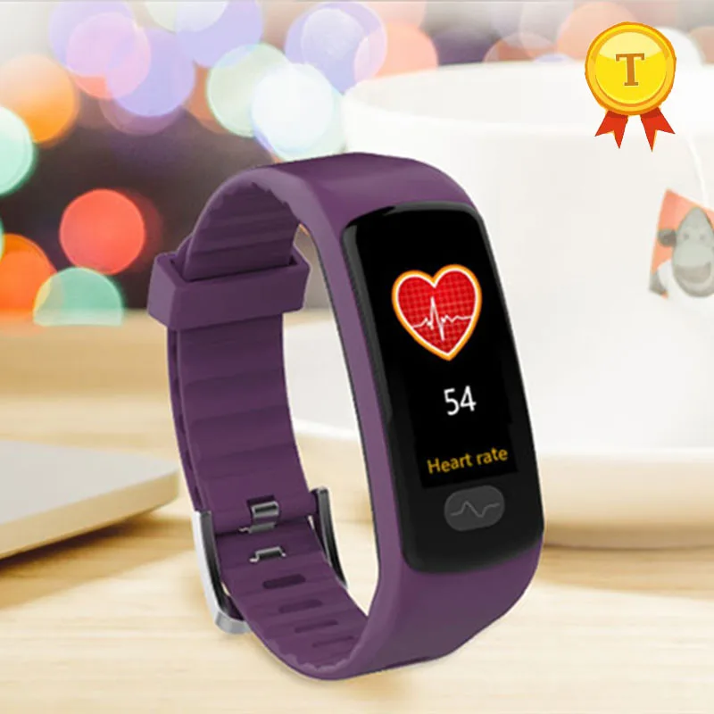 krāsu ekrāns EKG PPG Smart Aproce Sirds ritma Monitors Fitnesa Tracker Smart Aproce asinsspiediens Smart Joslā ios android1