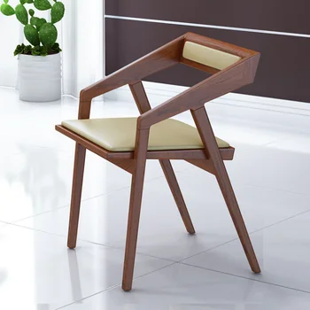 Biroja Radošo Koka Krēsls Ziemeļvalstu Lounge Dizaina Krēsls Ēdamistabas Krēsli Papildu Pieaugušo Mueblesa Virtuves Mēbeles AA50