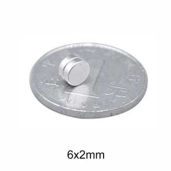 50~1000pcs 6x2 Mini Mazi Magnēti spēcīgu 6mmx2mm Ledusskapis N35 Neodīma Magnētu disku 6x2mm Pastāvīgie Magnēti 6*2 elektro magnetics