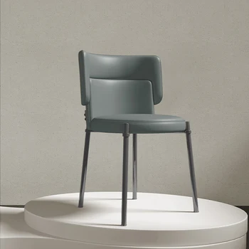 Mobilo Ēdamistabas Krēsli Nordic Gaming Mūsdienu Dizaina Ādas, Metāla, Mājas Mēbeles Chaises Salle Silītē Soft