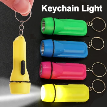 5gab Mini LED Lampiņu Plastmasas Mini Keychain Gaismas, Bērnu Rotaļu Lampas Pogu Akumulatoru, Lukturīšu Bērniem Dzimšanas dienas ballīti dod priekšroku