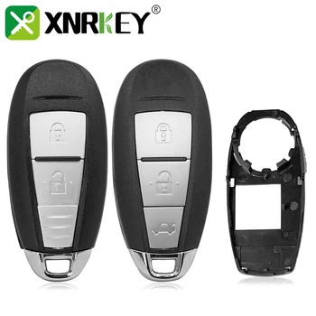 XNRKEY 2/3 Pogu Tālvadības Auto Atslēgu Shell Fob par Suzuki Swift SX4 Vitara 2010-2016 TS007/TS008 Smart Key Lietu Vāku ar Mazo Atslēga