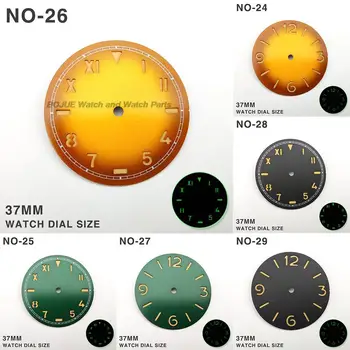 37mm Watch Dial Zaļās Gaismas Modificētu pulkstenim Skatīties Daļas, Piederumi IWC Izmēģinājuma 3600/6497 Automātiskā Kustības
