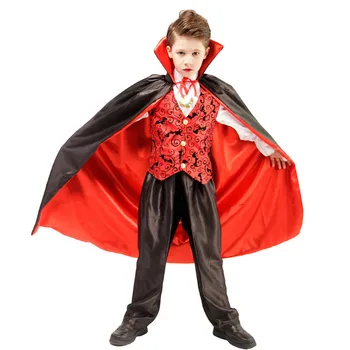 Zēni Vampīru Komplekti Cosplay Bērni Bērniem Halloween Dracula Kostīmi Karnevāls Purima Masku Parāde Lomu Spēlē Parādīt Puse Kleita