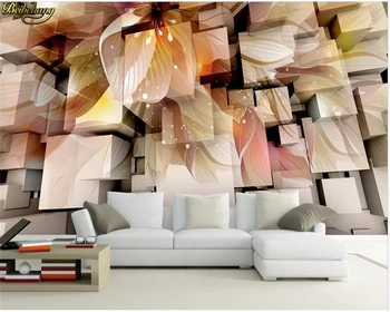 beibehang Pielāgot tapetes stereo fantāzijas ziedu dzīvojamā istaba 3d sienas tapetes tapešu 3 d papel de parede sala
