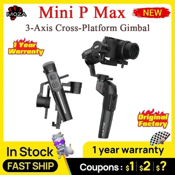 Moza Mini P MAX 3-Ass Gimbal Stabilizators Salokāms Kabatas Izmēra Rokas par Gopro /Smartphones/Rīcības Kameras/Gaismas Mirrorless