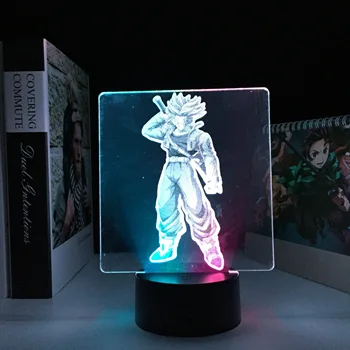 Anime 3d Attēls Nākotnes Karavīrs LED Nakts Gaisma Dzimšanas dienas Dāvanu Guļamistaba Dekori Gaismas Divu Toņu Krāsains Manga Akrila LED Lampas