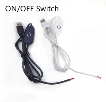 USB Ar ON/OFF Slēdzi-5V, 0.5 M, 1M, 1.5 M, 2 M LED Lentes FOB Lineāru Gaismas DIY