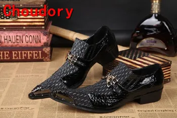 melns vīriešu klasiskās kurpes ar radzēm mokasīni eiropas vīriešu kleitu kurpes īstas ādas zapatillas hombre oficiālu kurpes vīriešiem