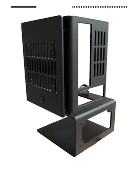 Atvērt Vertikāla Datora korpusu ITX Visu alumīnija Mini PC Box Ūdens Dzesēšanas Atbalsta ATX SFX Barošanas Darbvirsmas Šasijas, Mājas Birojam