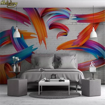 beibehang Abstrakti krāsains ģeometriskās līnijas Foto Mūra Sienas, Papīra, Dzīvojamā Istaba Tapetes TV Fona tapešu mājas dekoru
