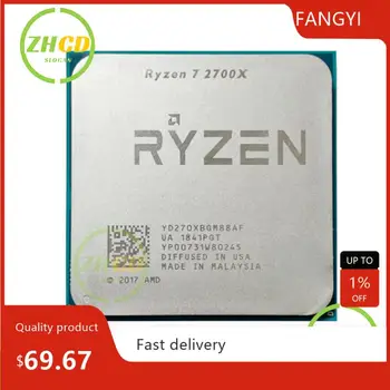 AMD Ryzen 7 2700X R7 2700X 3.7 GHz Octa-core 16-diegi 16M 105W CPU Procesors YD270XBGM88AF Ligzda AM4