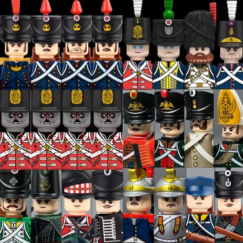 Napoleona Kari Militāro Zombiju Kareivjiem Hussar Celtniecības Bloki, Prūsijā Dragūnu Skaitļi Francijas Armijas Krievu Kājnieku Ķieģeļi Rotaļlietas