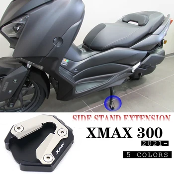 Ir 2021. - Par YAMAHA Xmax300 XMAX 300 Motociklu Piederumi Kāju palielinātāju, noteikti Stāvēt Paplašinājuma Plates Pusē Kāju Statīvs CNC Alumīnija