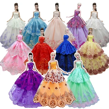 NK Jaunu Stilu, 1 Gab Lelle Kāzu Kleita Princese Kleita Puse Kleita Modes Apģērbu Kleita Barbie lelle kleita Bezmaksas piegāde JJ