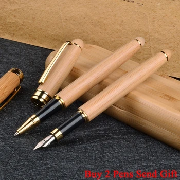 Modes Dizaina Tīrs Bambusa Koka Tintes Tintes Pildspalvu Biznesa Vīriešiem Paraksts Pildspalvu Nopirkt 2 Nosūtīt Dāvanu