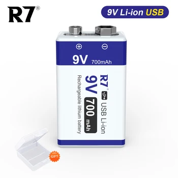 9V Baterija 700mAh li-ion akumulators Mikro USB 9V, litija baterijas, lai Multimetrs Mikrofons Rotaļlieta, Tālvadības pults