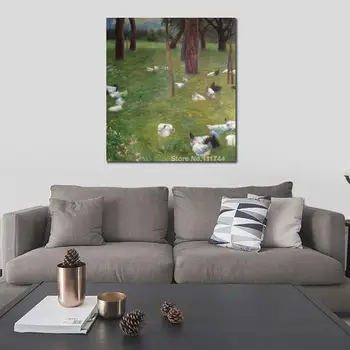 Augstas Kvalitātes Eļļas Glezna Pēc Lietus Dārzu ar Cāļiem Sankt Agatha Gustava Klimta Mākslas Reprodukcijas Puses, Krāsotas