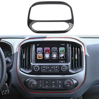 ABS Oglekļa Šķiedras Krāsu Centrālās Vadības Navigācijas Covere Panelis, kas piemērots Chevrolet Colorado 2015-2021 Pikaps Veidošanas Piederumi