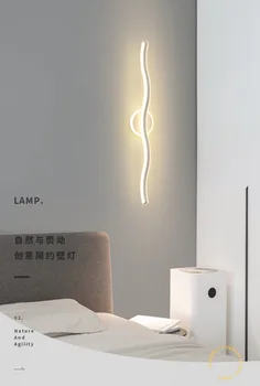 Ziemeļvalstu Mūsdienu Luksusa LED Guļamistabas Gultas Koridora Ilgi, Sienas Lampas Modernās Lampas Personības