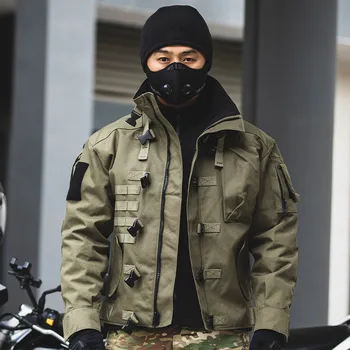 Riteņbraukšana Uzvalks Ziemas Vīriešu Vintage Eiropā Motociklu Sacīkšu Āra Mētelis Mācību Pārgājienu Militārā Armijas Taktiskā Kaujas Stormsuit