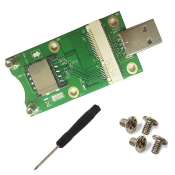 Mini PCI-E USB Adapteris Ar SIM kartes Slots WWAN/LTE Modulis pārvērš 3G/4G bezvadu Mini-Karti, USB ports