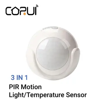 CORUI Z-wave 3IN1 PIR Kustības/Gaismas/Temperatūras Sensors Home Security Aizsardzības Trauksmes Sistēmas Detektors Kustības Signalizācijas Sensors