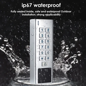 IP67 Waterproof Cinka sakausējuma Piekļuves Controler 125Khz Rfid atsevišķu Piekļuves Kontroles Tastatūru Wiegand 26 ievades izvades lasītājs