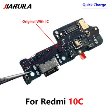 100% Oriģināls Uzlādēšana caur USB Ports Micro Dock Savienotājs Valdes Flex Kabelis Xiaomi Redmi 10.C