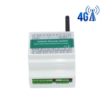 200 Lietotājiem, T400 DIN-sliede GSM SMS 4G LTE 4 Kanālu Tālvadības Releju Izejas Slēdzis Kontrolieris ON/OFF AC Motors Vārtiem Nazis