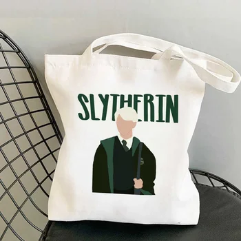 Draco Malfoy iepirkumu grozs bolsa pircējs rokassomu, eco bag bolsas reutilizables austi bolsa compra boodschappentas sacolas