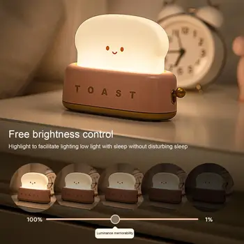 Nakts Gaismas Regulēšana Soft Light Radošo LED Maize Maker Galda Lampa USB Iekasējams Guļamistabai Gudrs Nakts Gaisma