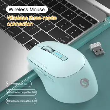 Bluetooth saderīgu Bezvadu Peli ar Enerģijas Displejs Vienas pogas Izslēgt Peles Tips-C Uzlādējamais Bezvadu Izslēgt Peles Aksesuāri