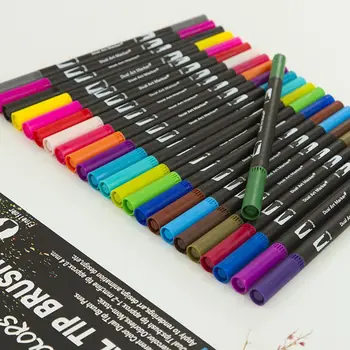 100 Krāsas, Krāsu Marķieri Otas Pen Dual Padomus Soda Punktu Uz Ūdens Bāzes Mākslas Marķieri Fineliner Kaligrāfijas Zīmēšanas Mākslas Pildspalvu Komplekts