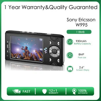 Sony Ericsson W995 Atjaunotas Sākotnējā Atslēgt W995 W995A 8.1 MP Mobilo Telefonu Augstas kvalitātes Bezmaksas piegāde atjaunotas