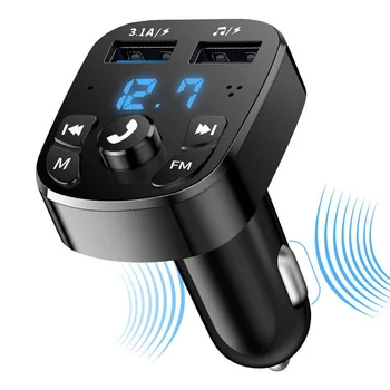 Bluetooth 5.0 FM Raidītājs Automašīnas Komplektu MP3 Modulators Atskaņotājs, Brīvroku sistēmas Audio Uztvērējs 2 USB Fast Charger Auto Piederumi