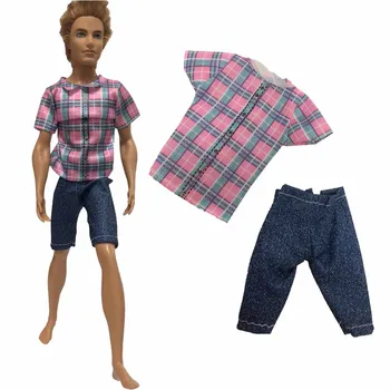 NK 1 Komplekts Princis Modes Pleds Atbilstu Ikdienas Apģērbs Bikses Barbie Piederumi Lelle Draugs Ken Lelle Labāko Bērnu Dāvanu Rotaļlietas