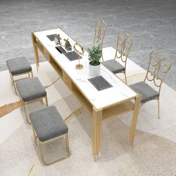 Manikīra galda, krēsla, kas ar putekļusūcēju, manikīra galda marmora neto sarkans manikīrs galda taisni kājas стол для маникюра
