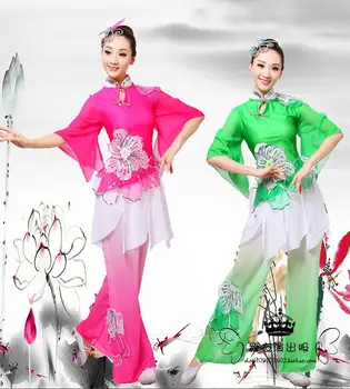 Jaunā jumta deju ventilators deju tērpi darbības apģērba elegants slim sieviešu Ķīniešu vēja klasiskais apģērbs
