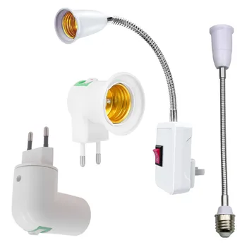 E27 Lampas Bāze MUMS/ES/UK Plug Socket Bāzes Adapteri Spuldzes Elastīgu Extender Regulējami Standarta Vidējā Spuldzes, Rozetes Pārveidotājs