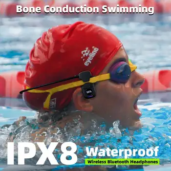 Kaula Vadāmība Peldēšana Bluetooth Austiņas 8G Atmiņas Zemūdens IPX8 Ūdensizturīgs Sporta Darbojas Spēļu Austiņas Extra Ilgi Gaidīšanas