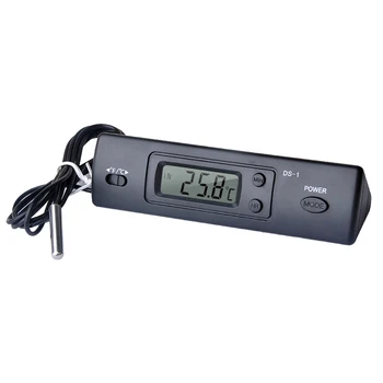 1pc Auto Termometrs ar LCD Displeju C/F Pulkstenis Temperatūras Sensoru Kontrolieris Iekštelpu Āra Termostatu Ar Zondi Par Transportlīdzekļa Automašīnas
